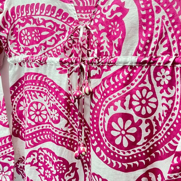 Talbots Paisley Swimsuit Cover Up Tunic Women's M - Picture 6 of 11